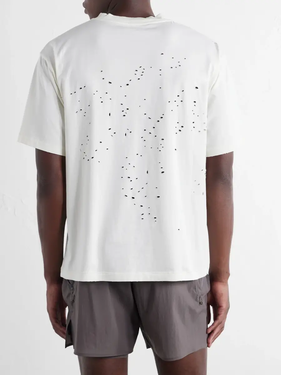 Satisfy Logo-Print Distressed MothTech™ Cotton-Jersey T-Shirt - Men | Thumbnail 4