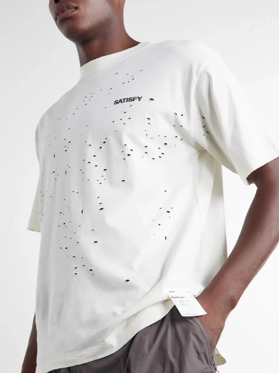 Satisfy Logo-Print Distressed MothTech™ Cotton-Jersey T-Shirt - Men | Thumbnail 5