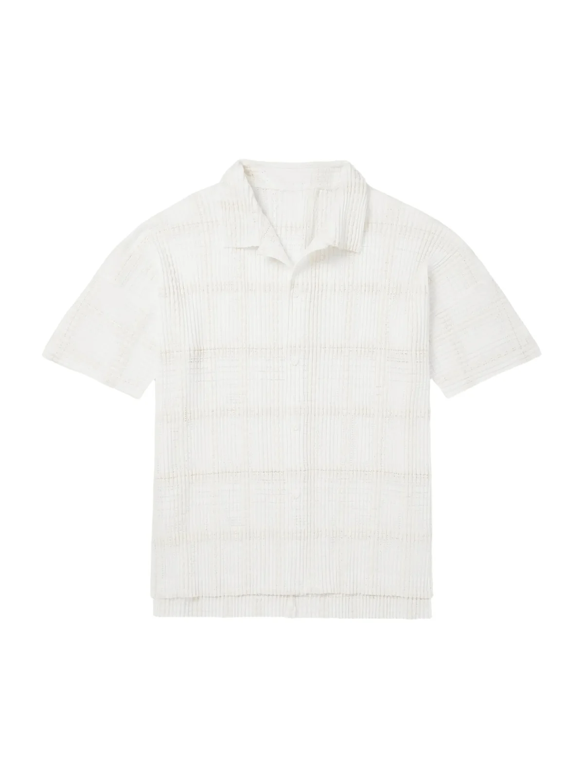 Homme Plissé Issey Miyake Pleated Lace Grid Mesh Shirt - Men