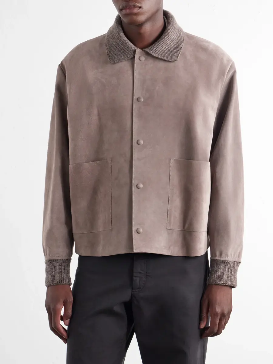 JW Anderson Wool-Trimmed Suede Jacket - Men | Thumbnail 3 JW Anderson Wool-Trimmed Suede Jacket - Men | Thumbnail 3
