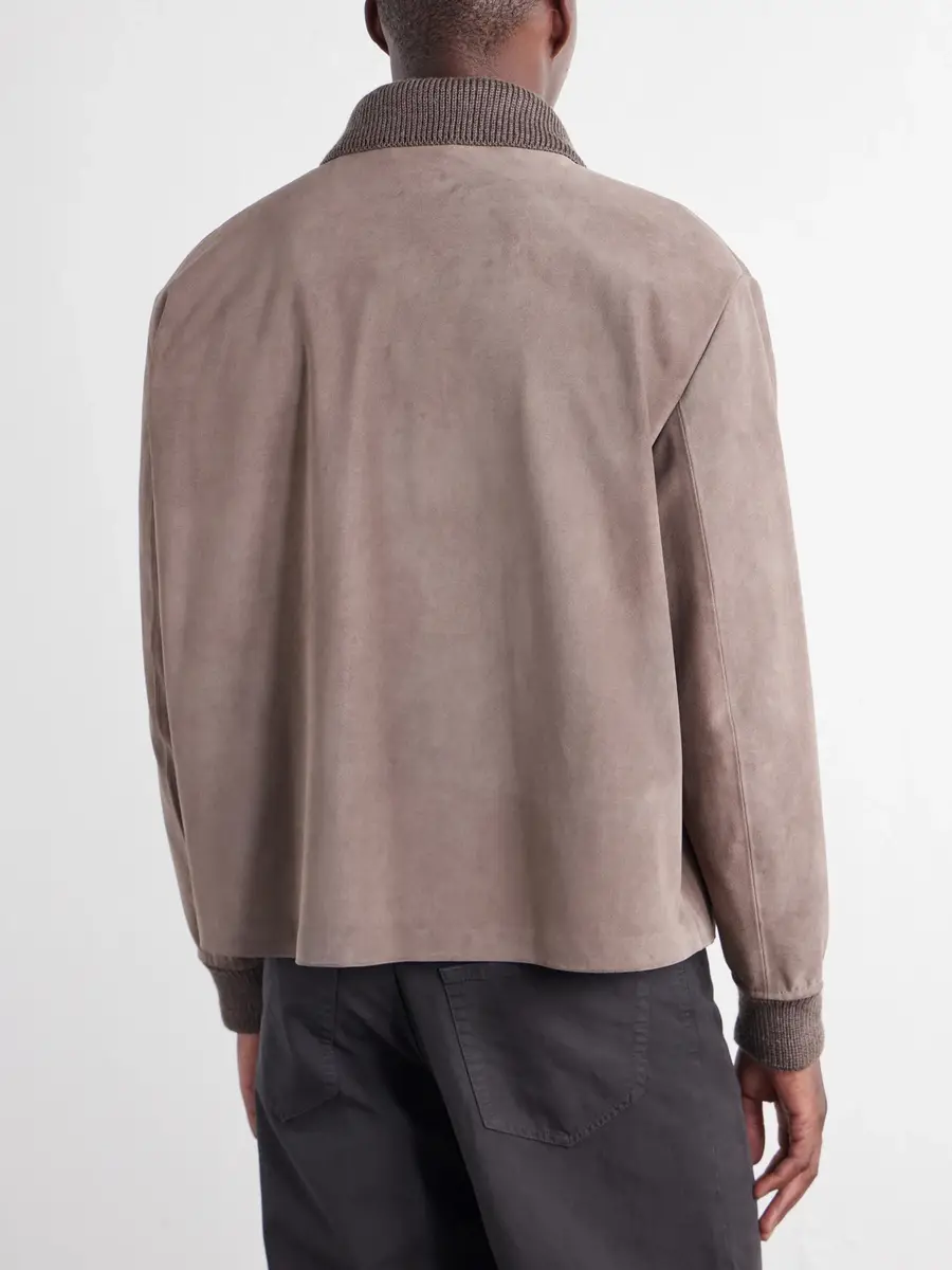 JW Anderson Wool-Trimmed Suede Jacket - Men | Thumbnail 4 JW Anderson Wool-Trimmed Suede Jacket - Men | Thumbnail 4