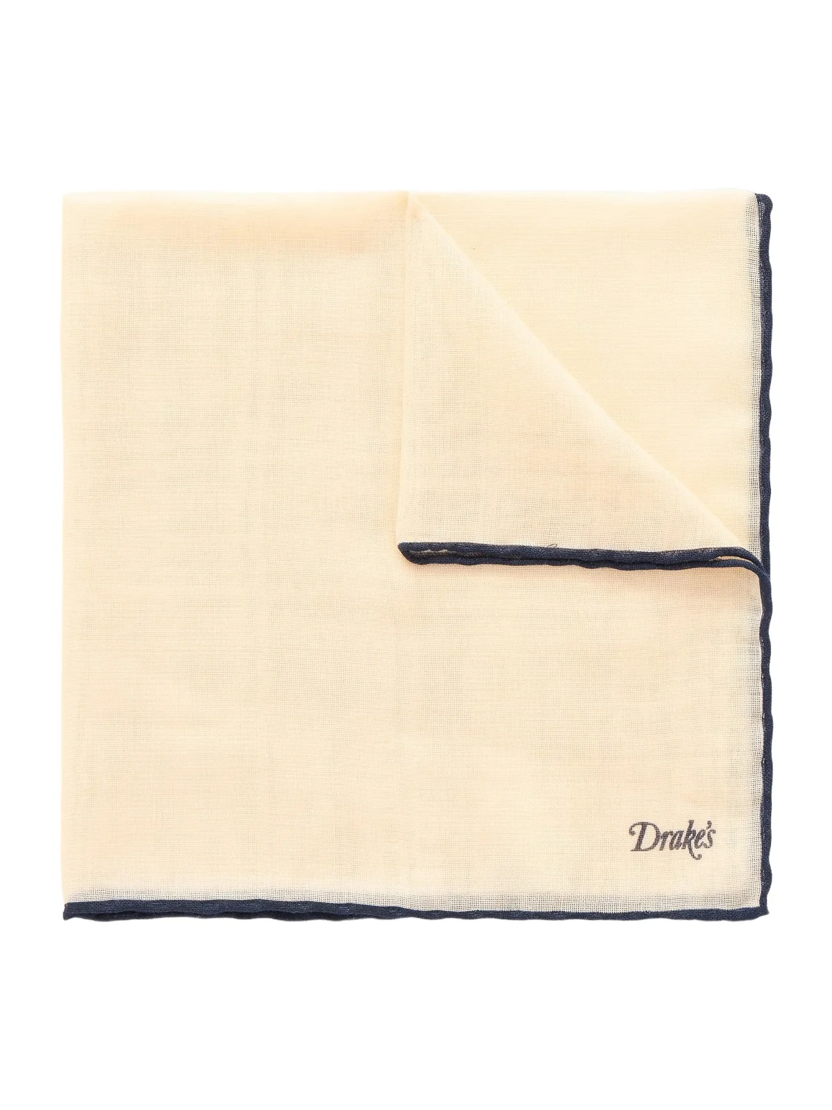 Drake's Logo-Print Silk and Wool-Blend Gauze Pocket Square - Men