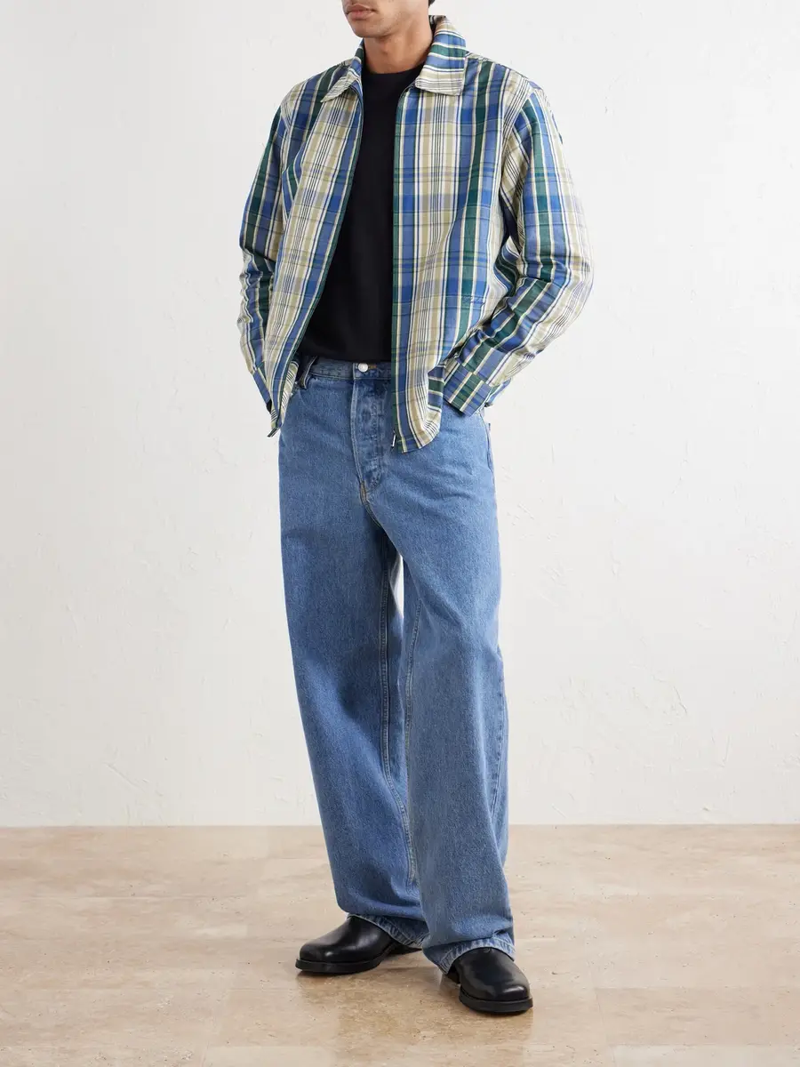 Burberry Logo-Embroidered Checked Cotton and Linen-Blend Jacket - Men | Thumbnail 2