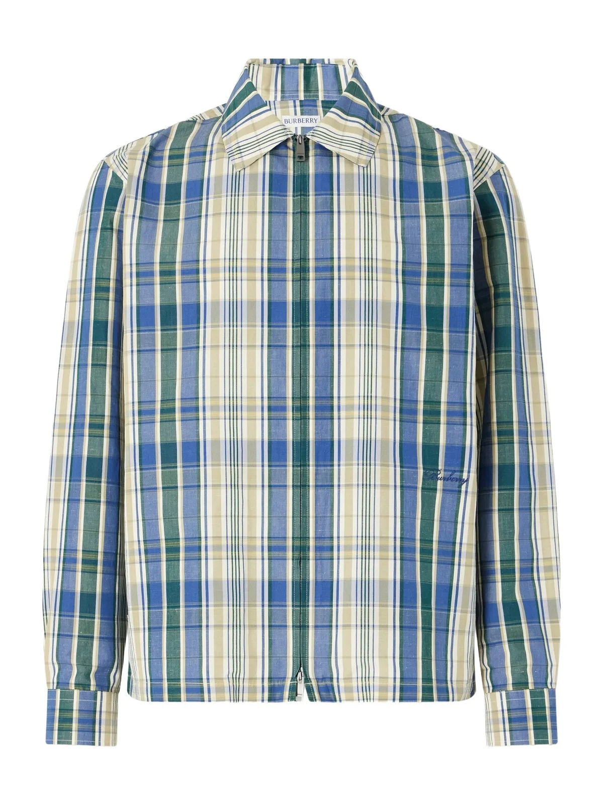 Burberry Logo-Embroidered Checked Cotton and Linen-Blend Jacket - Men
