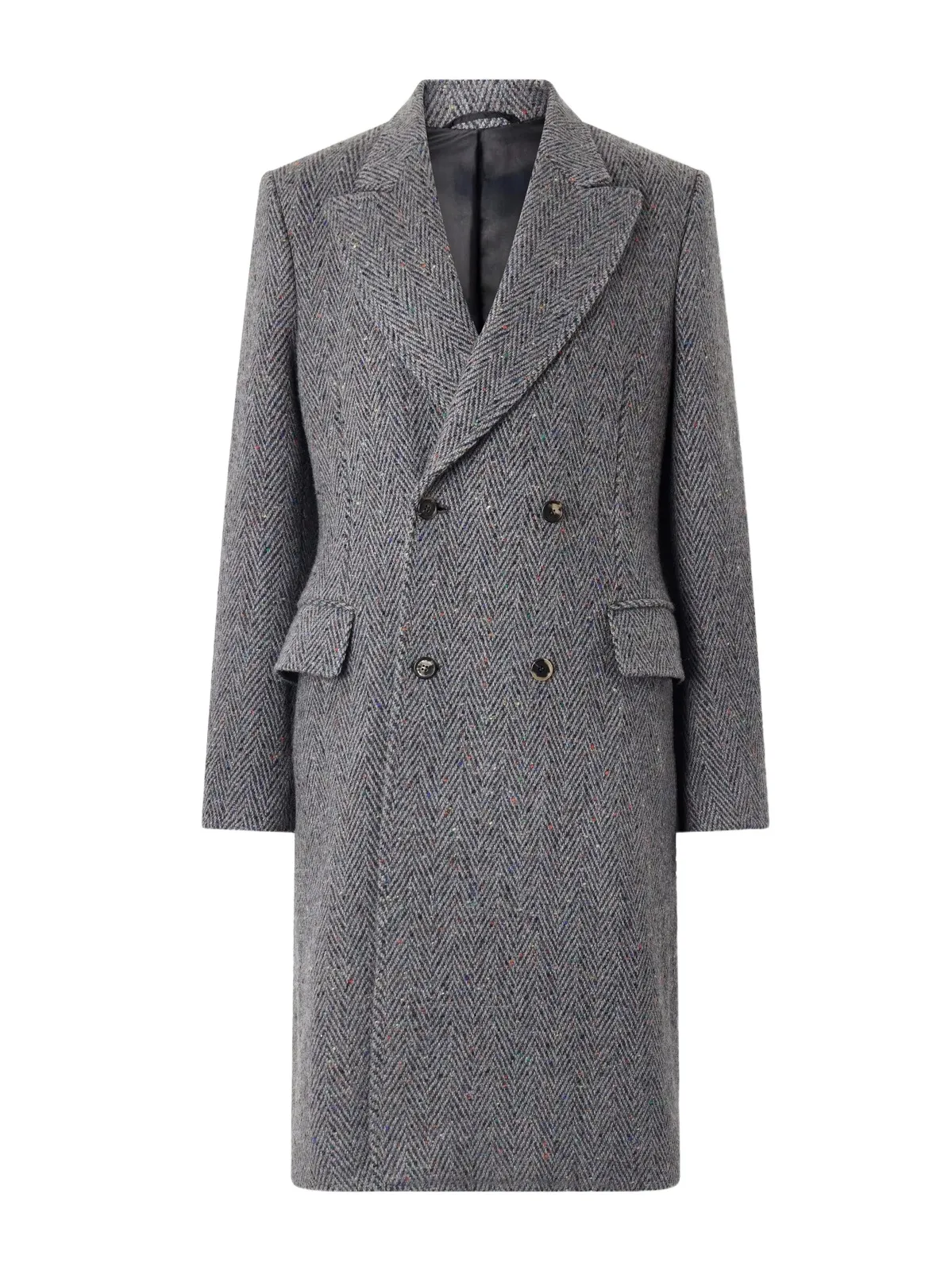 Gabriela Hearst McAffrey Double-Breasted Wool and Cashmere-Blend Herringbone Coat - Men
