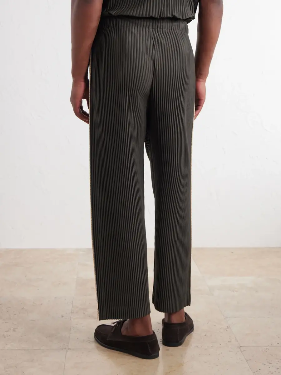 Homme Plissé Issey Miyake Straight-Leg Embroidered Plissé Trousers - Men | Thumbnail 4 Homme Plissé Issey Miyake Straight-Leg Embroidered Plissé Trousers - Men | Thumbnail 4