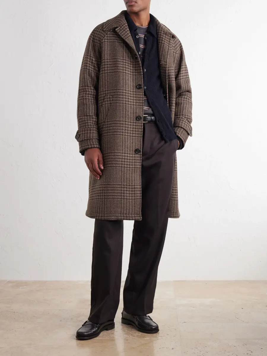 OFFICINE GÉNÉRALE Hudson Prince of Wales Virgin Wool Coat - Men | Thumbnail 2 OFFICINE GÉNÉRALE Hudson Prince of Wales Virgin Wool Coat - Men | Thumbnail 2