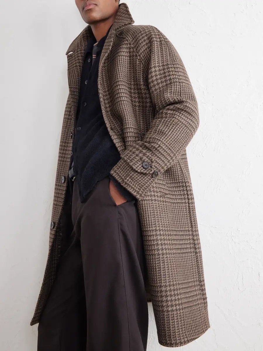 OFFICINE GÉNÉRALE Hudson Prince of Wales Virgin Wool Coat - Men | Thumbnail 5 OFFICINE GÉNÉRALE Hudson Prince of Wales Virgin Wool Coat - Men | Thumbnail 5