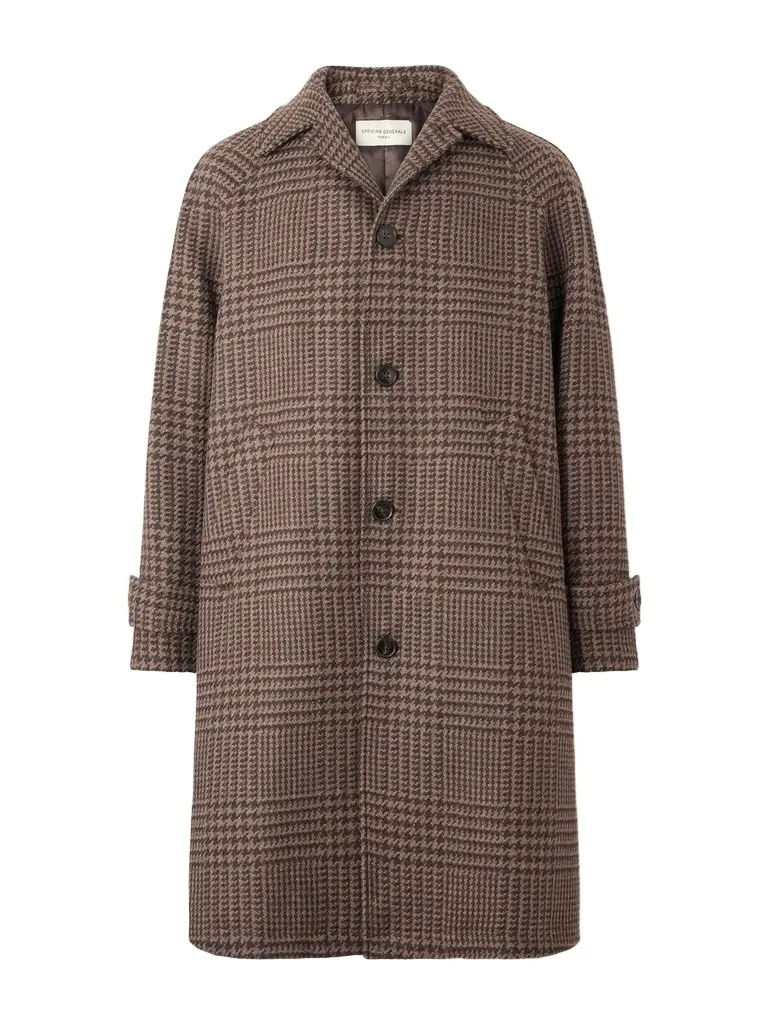 OFFICINE GÉNÉRALE Hudson Prince of Wales Virgin Wool Coat - Men