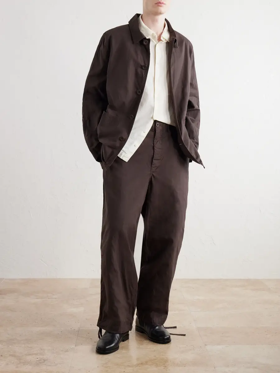 Casey Casey Abel Wide-Leg Cotton Trousers - Men | Thumbnail 2