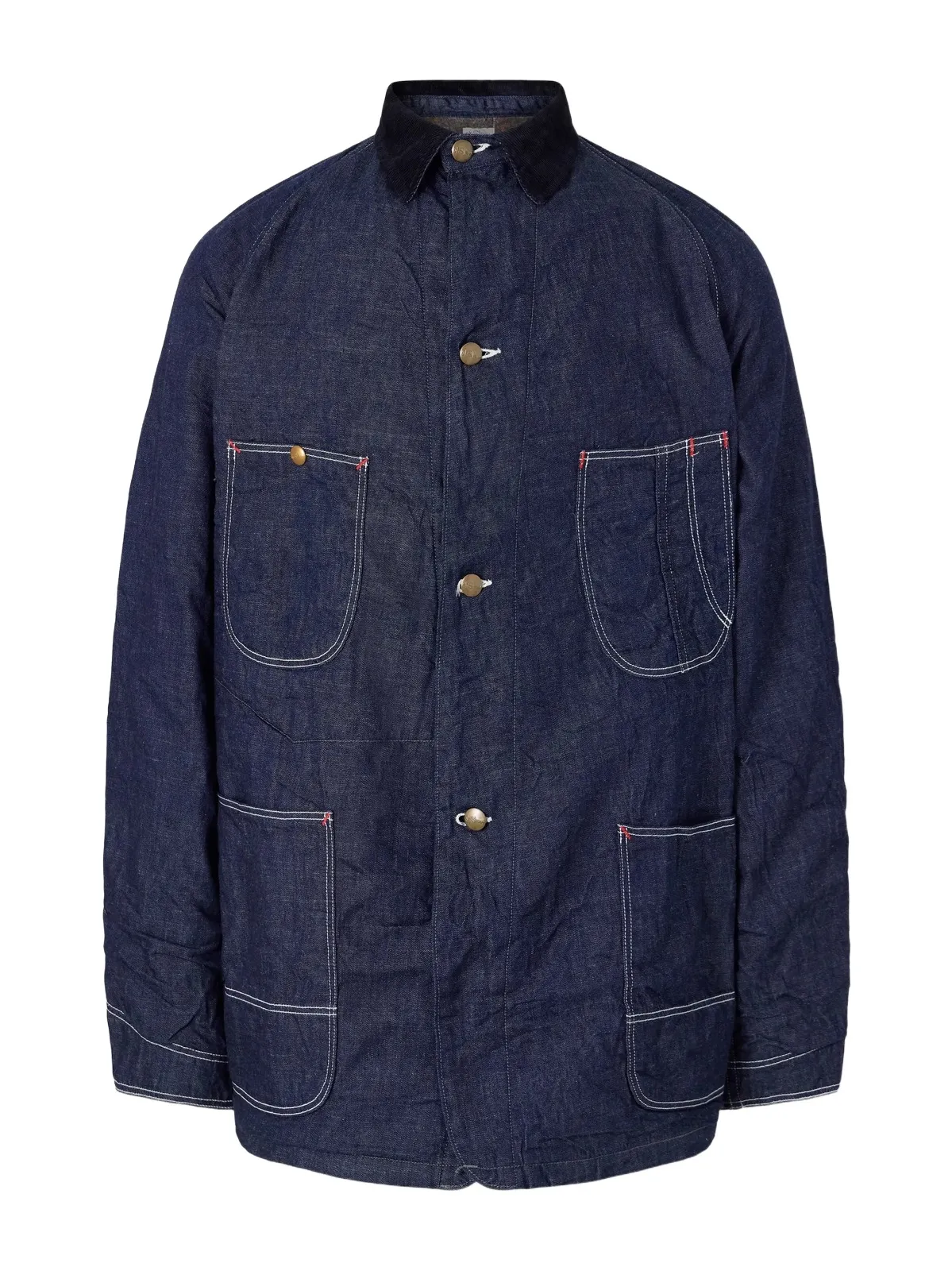 Corduroy-Trimmed Denim Jacket - Men Corduroy-Trimmed Denim Jacket - Men