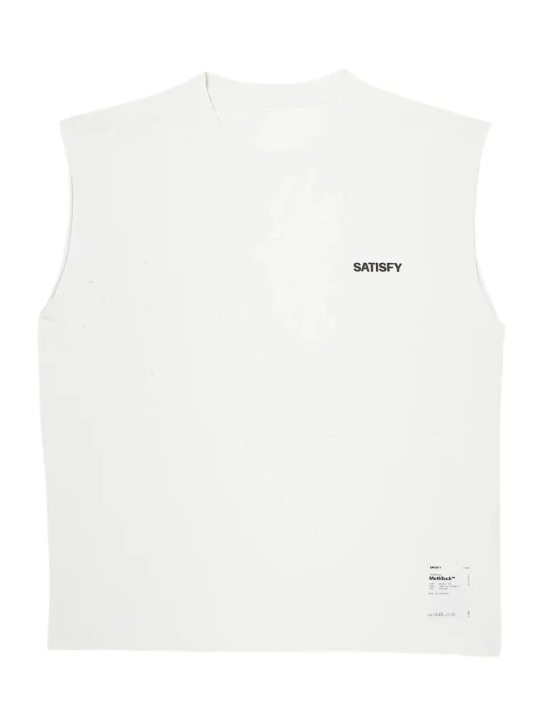Satisfy Distressed Logo-Print MothTech™ Organic Cotton-Jersey Tank Top - Men
