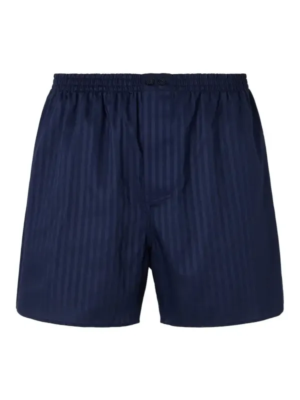 Zimmerli Striped Cotton Boxer Shorts - Men