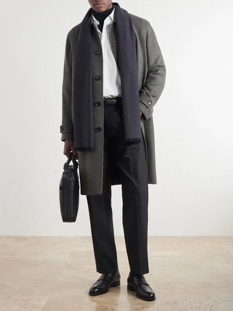 Zegna Wool Scarf - Men | Thumbnail 2 Zegna Wool Scarf - Men | Thumbnail 2