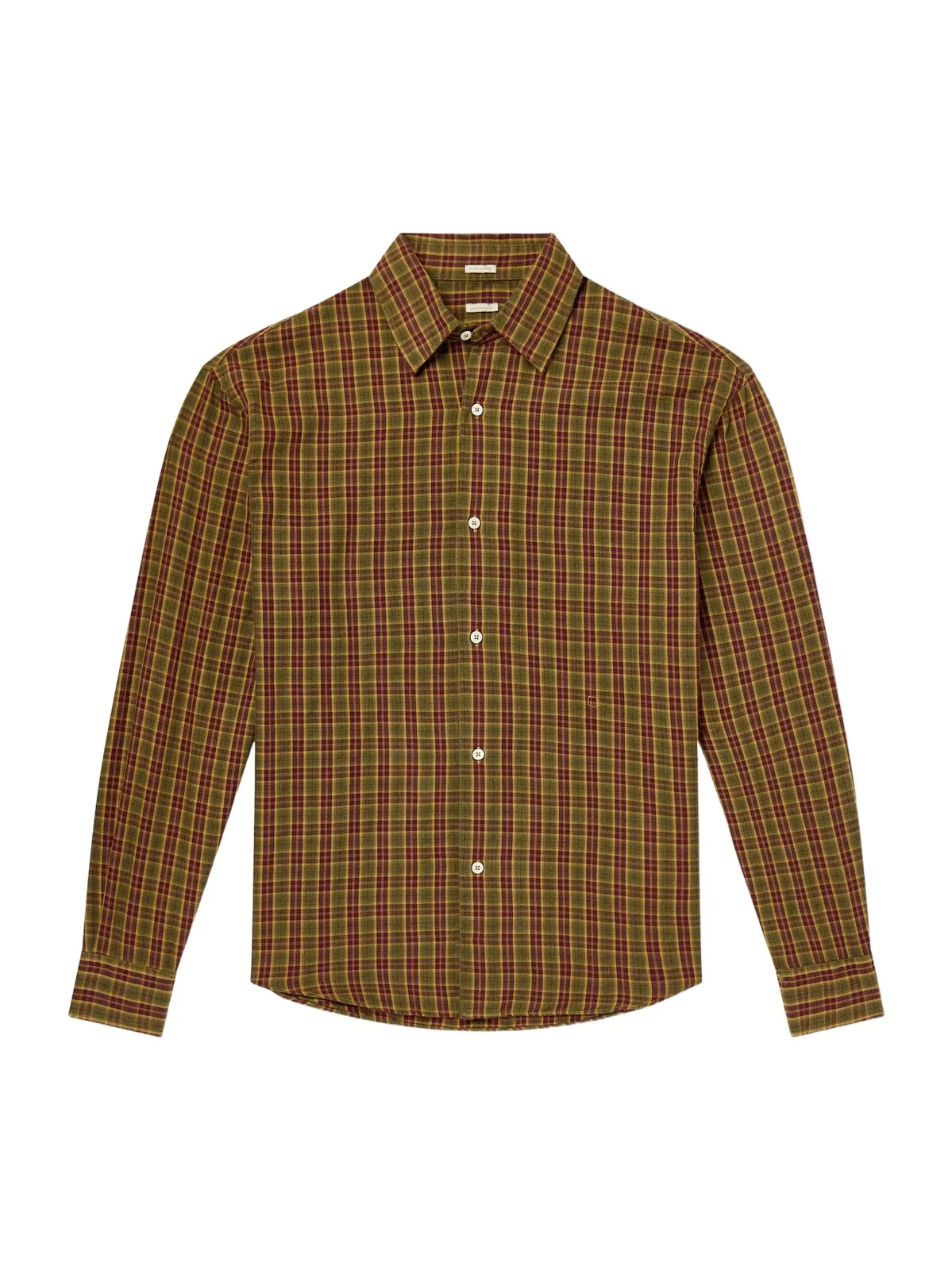 Boxy Checked Cotton Shirt - Men Boxy Checked Cotton Shirt - Men