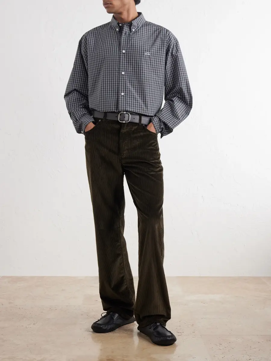 Loewe Loewe Logo-Embroidered Checked Shirt - Men | Thumbnail 2 Loewe Loewe Logo-Embroidered Checked Shirt - Men | Thumbnail 2