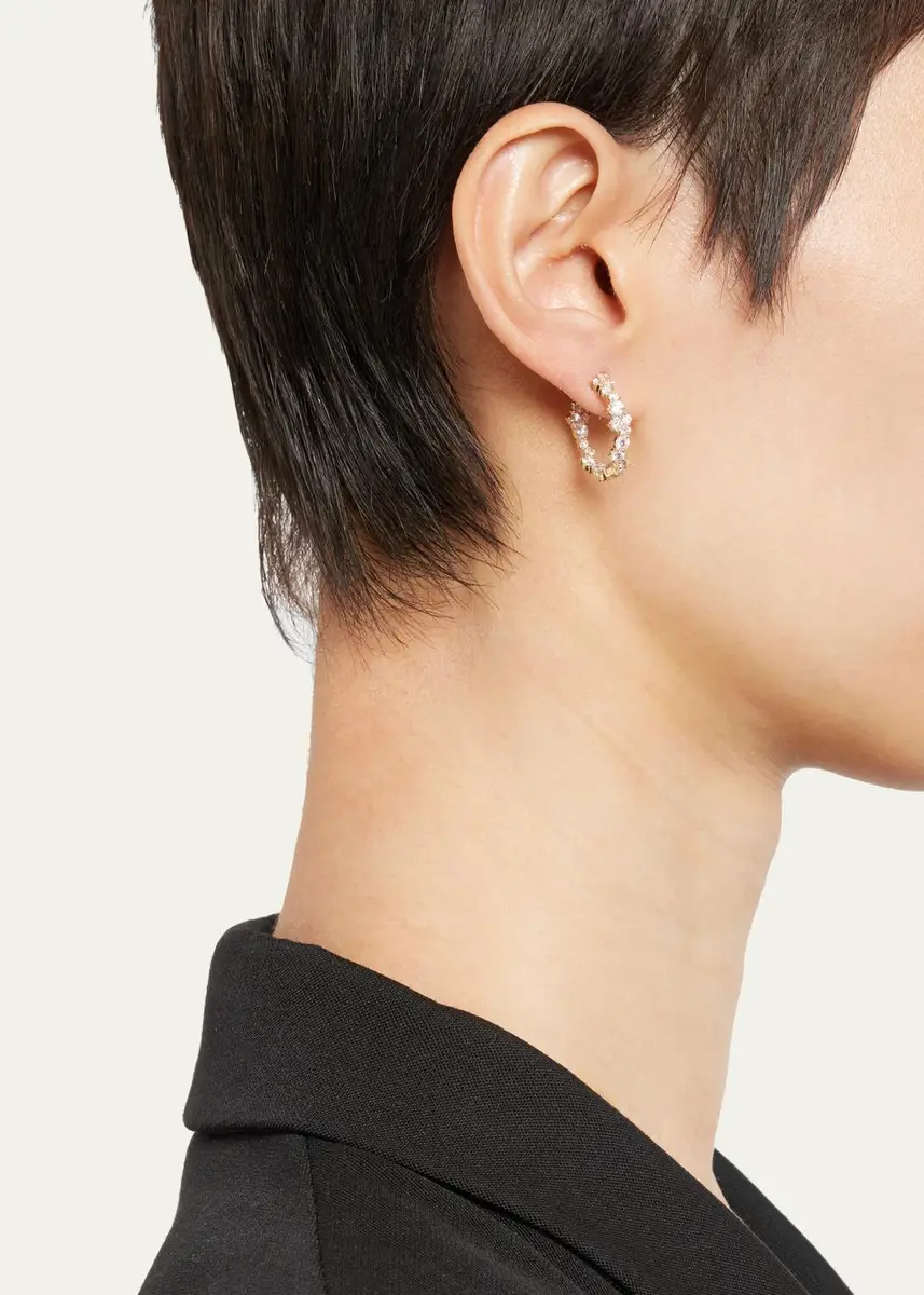 Sydney Evan 14k Gold 50-Diamond Hoop Earrings | Thumbnail 2 Sydney Evan 14k Gold 50-Diamond Hoop Earrings | Thumbnail 2