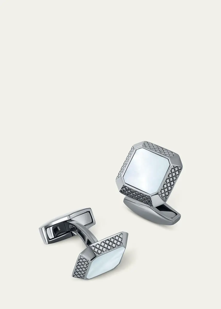 Tateossian Men's Sterling Silver Mother-of-Pearl Cufflinks | Thumbnail 3 Tateossian Men's Sterling Silver Mother-of-Pearl Cufflinks | Thumbnail 3