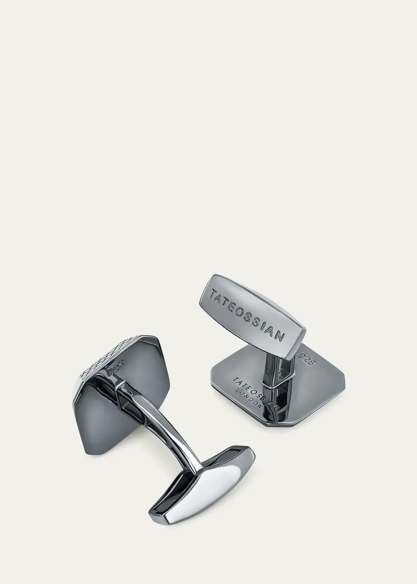 Tateossian Men's Sterling Silver Mother-of-Pearl Cufflinks | Thumbnail 4 Tateossian Men's Sterling Silver Mother-of-Pearl Cufflinks | Thumbnail 4