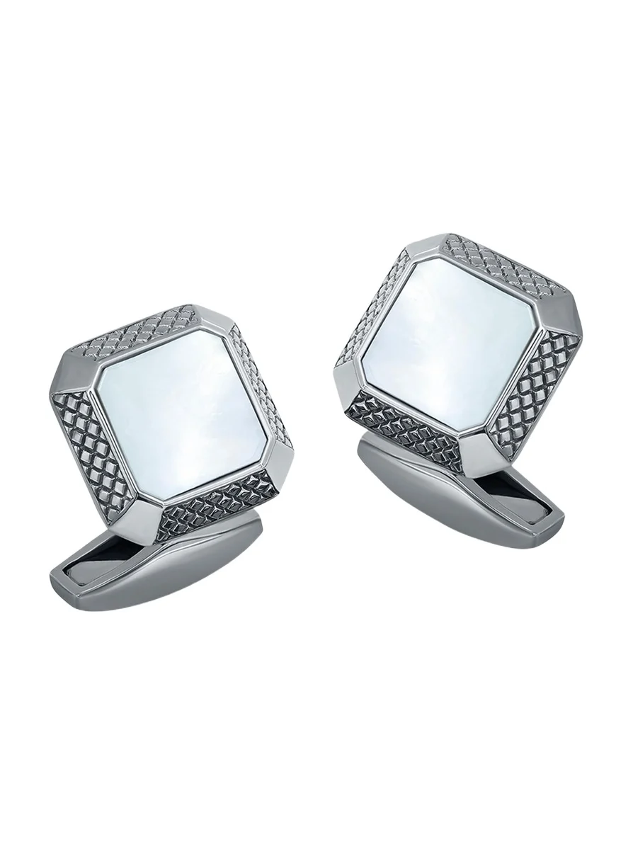 Tateossian Men's Sterling Silver Mother-of-Pearl Cufflinks