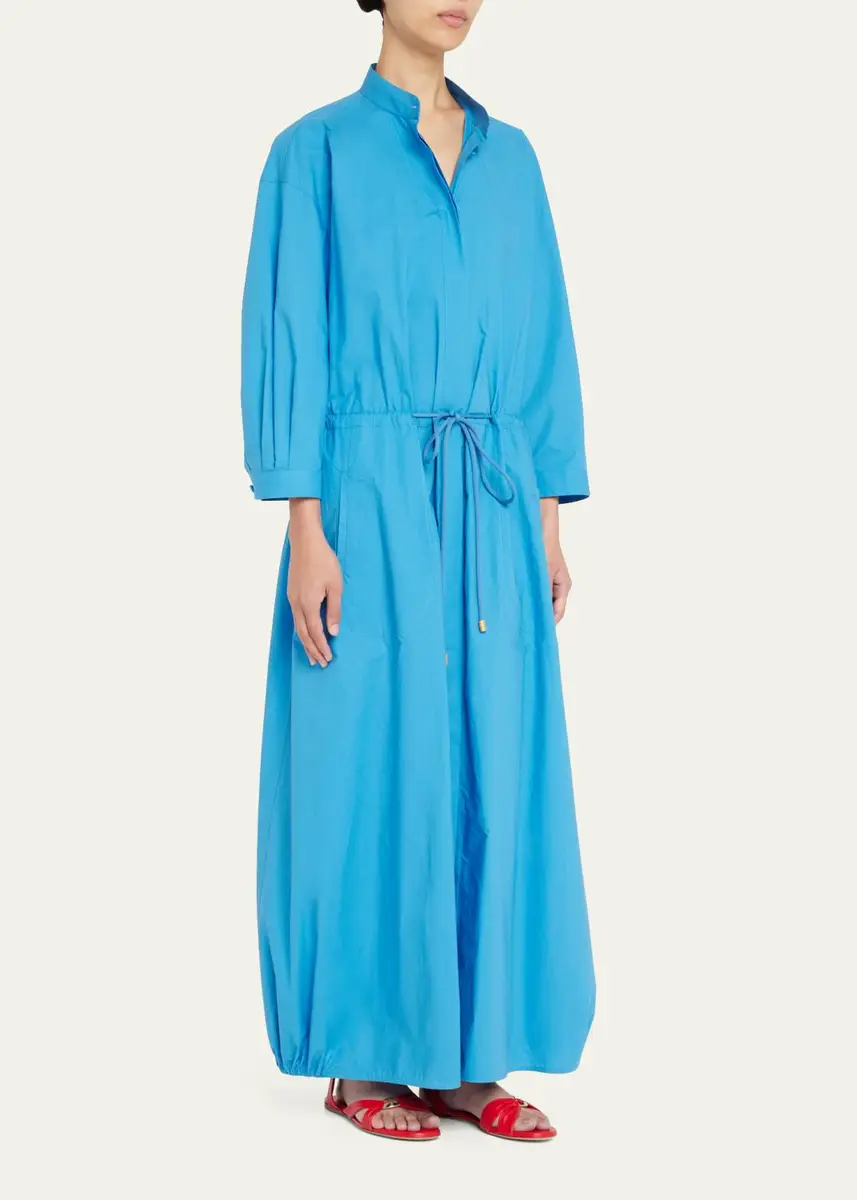 Giorgio Armani Poplin Dress w/ Drawcord Waist | Thumbnail 4 Giorgio Armani Poplin Dress w/ Drawcord Waist | Thumbnail 4