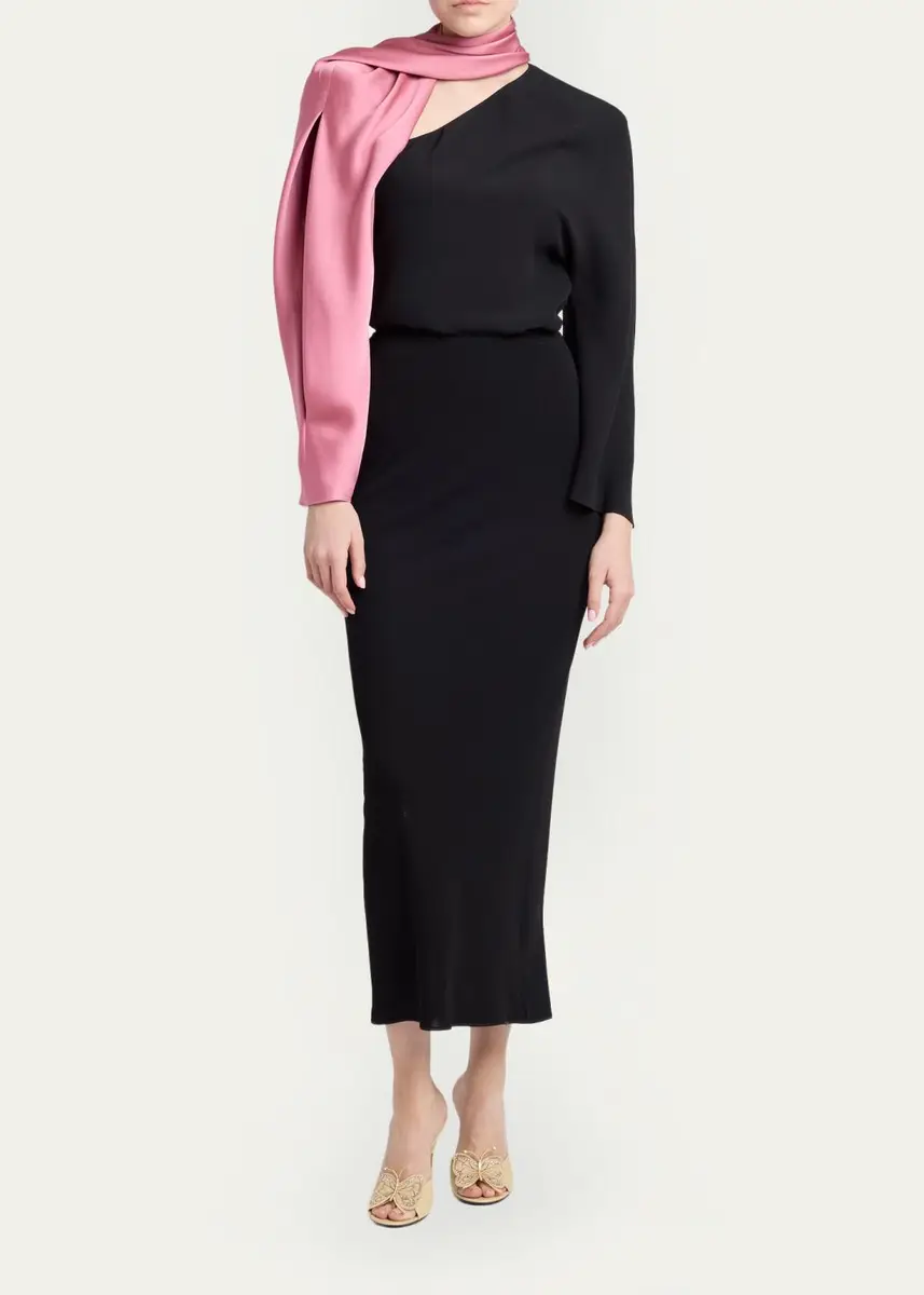 Valentino Garavani Draped Midi Pencil Skirt | Thumbnail 2 Valentino Garavani Draped Midi Pencil Skirt | Thumbnail 2