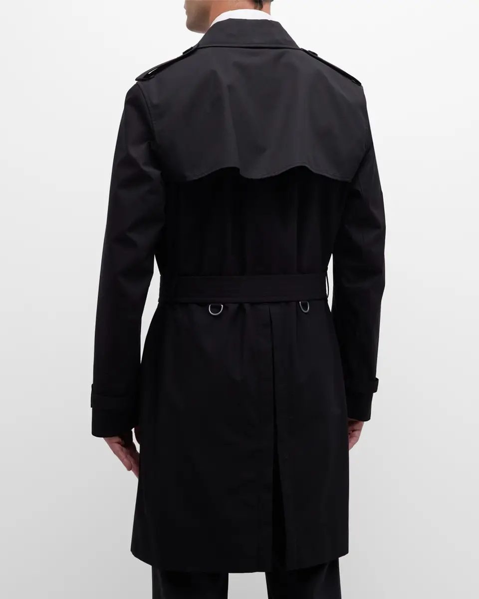 Burberry Men's Kensington Gabardine Trench Coat | Thumbnail 3 Burberry Men's Kensington Gabardine Trench Coat | Thumbnail 3