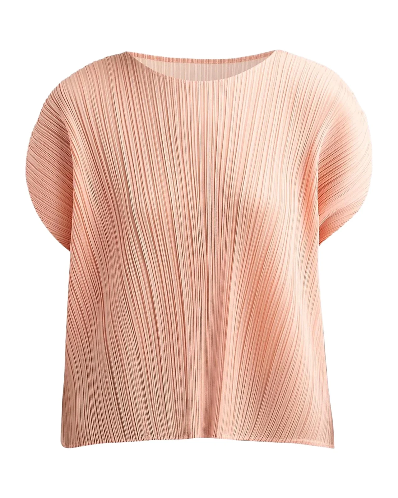 Issey Miyake Monthly Colors: July Pleats Short-Sleeve Top