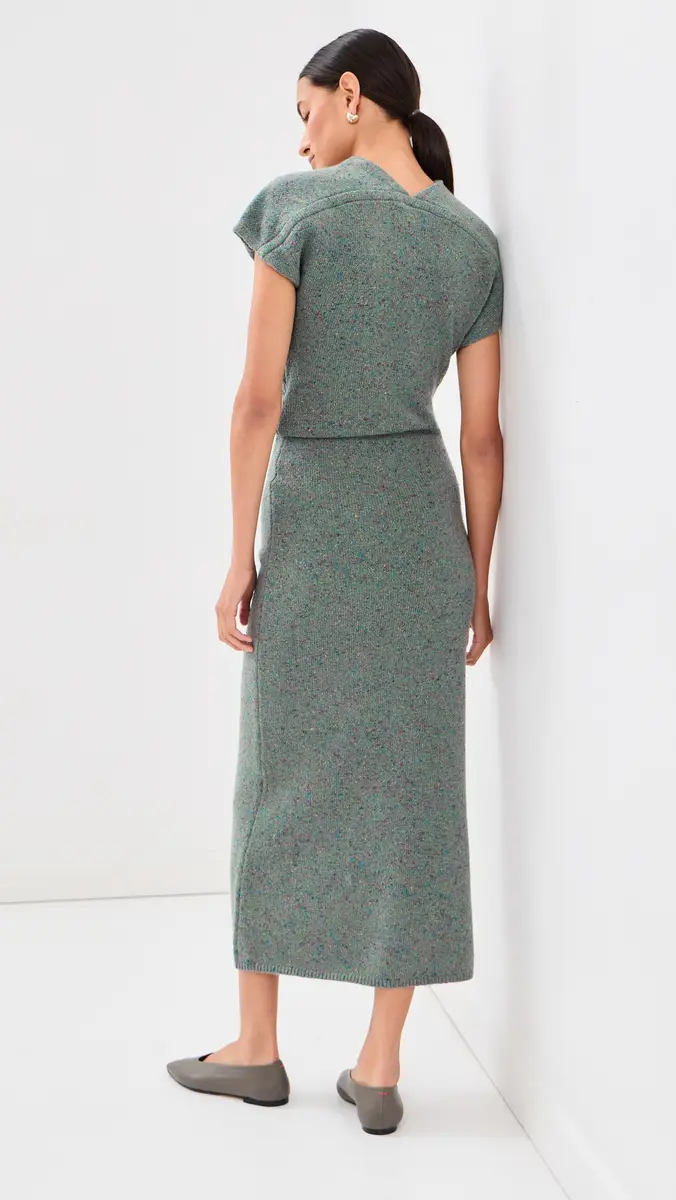 Proenza Schouler Abie Dress In Dress In Donegal Knit Black multi | Thumbnail 3 Proenza Schouler Abie Dress In Dress In Donegal Knit Black multi | Thumbnail 3