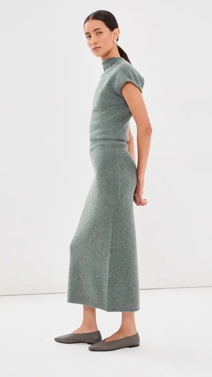 Proenza Schouler Abie Dress In Dress In Donegal Knit Black multi | Thumbnail 4 Proenza Schouler Abie Dress In Dress In Donegal Knit Black multi | Thumbnail 4