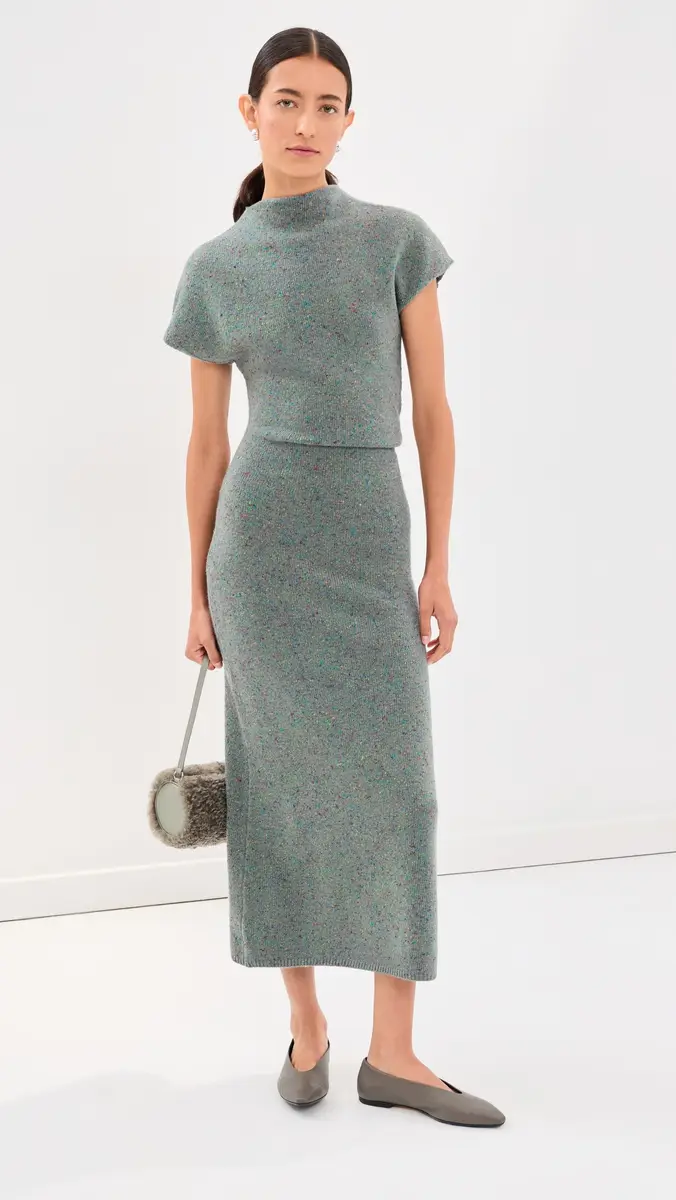 Proenza Schouler Abie Dress In Dress In Donegal Knit Black multi | Thumbnail 5 Proenza Schouler Abie Dress In Dress In Donegal Knit Black multi | Thumbnail 5