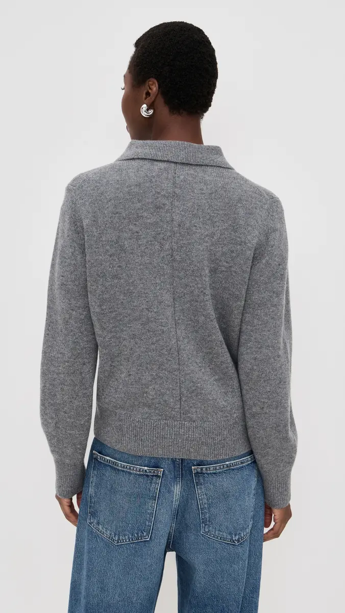 Sold Out NYC The Cashmere Polo in Heather Smoke Heather Smoke | Thumbnail 3