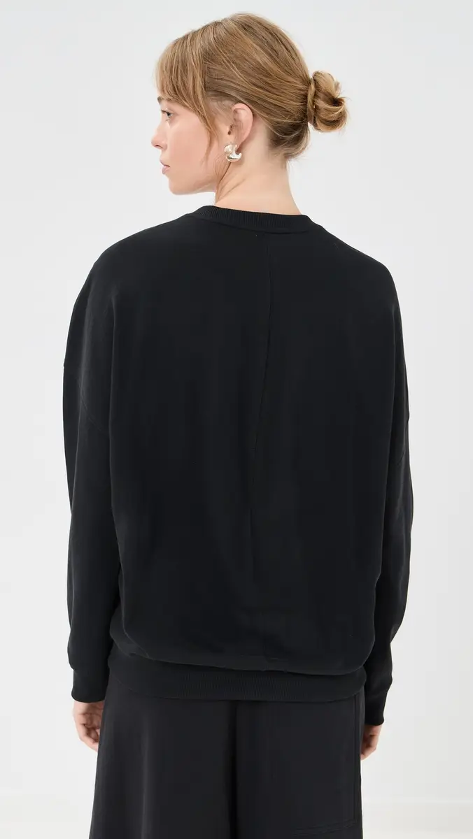 Tibi Lightweight Crewneck Sweatshirt | Thumbnail 3 Tibi Lightweight Crewneck Sweatshirt | Thumbnail 3