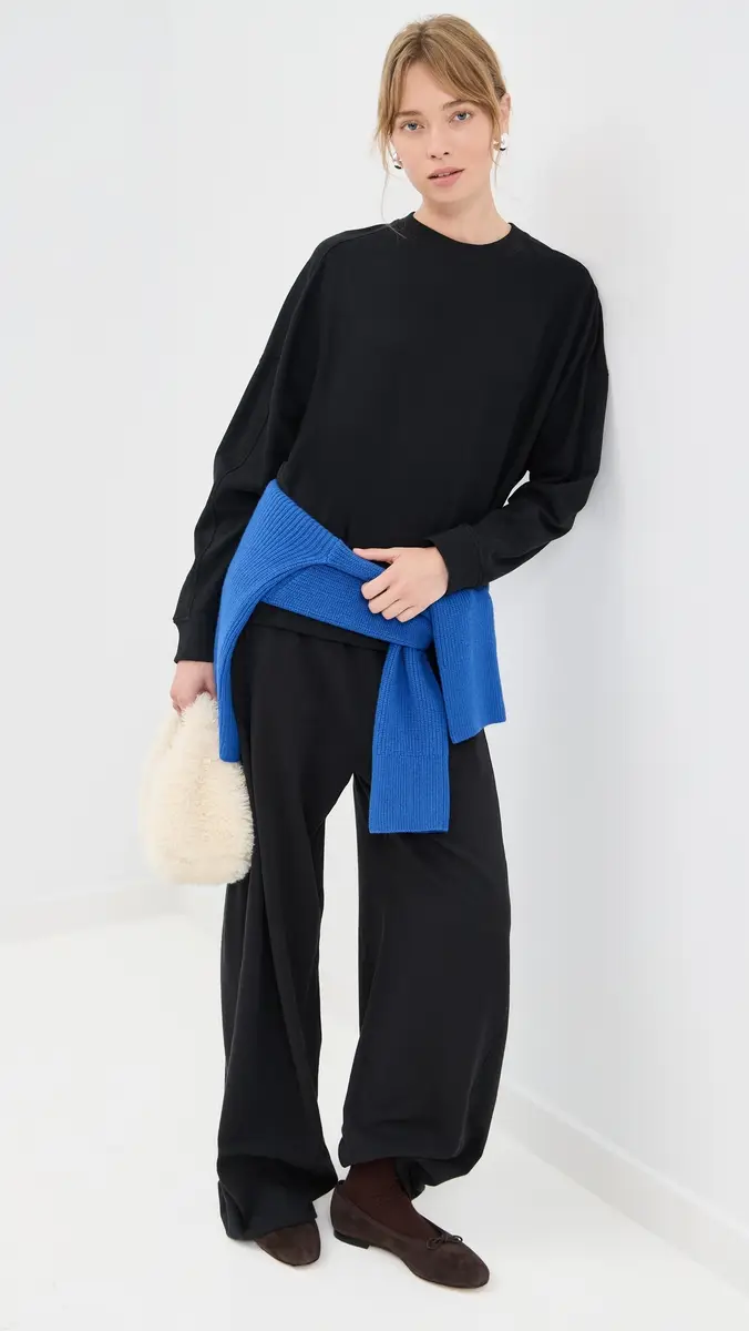 Tibi Lightweight Crewneck Sweatshirt | Thumbnail 5 Tibi Lightweight Crewneck Sweatshirt | Thumbnail 5