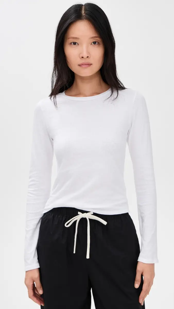 perfectwhitetee Jamie Recycled Cotton Long Sleeve Tee | Thumbnail 2 perfectwhitetee Jamie Recycled Cotton Long Sleeve Tee | Thumbnail 2