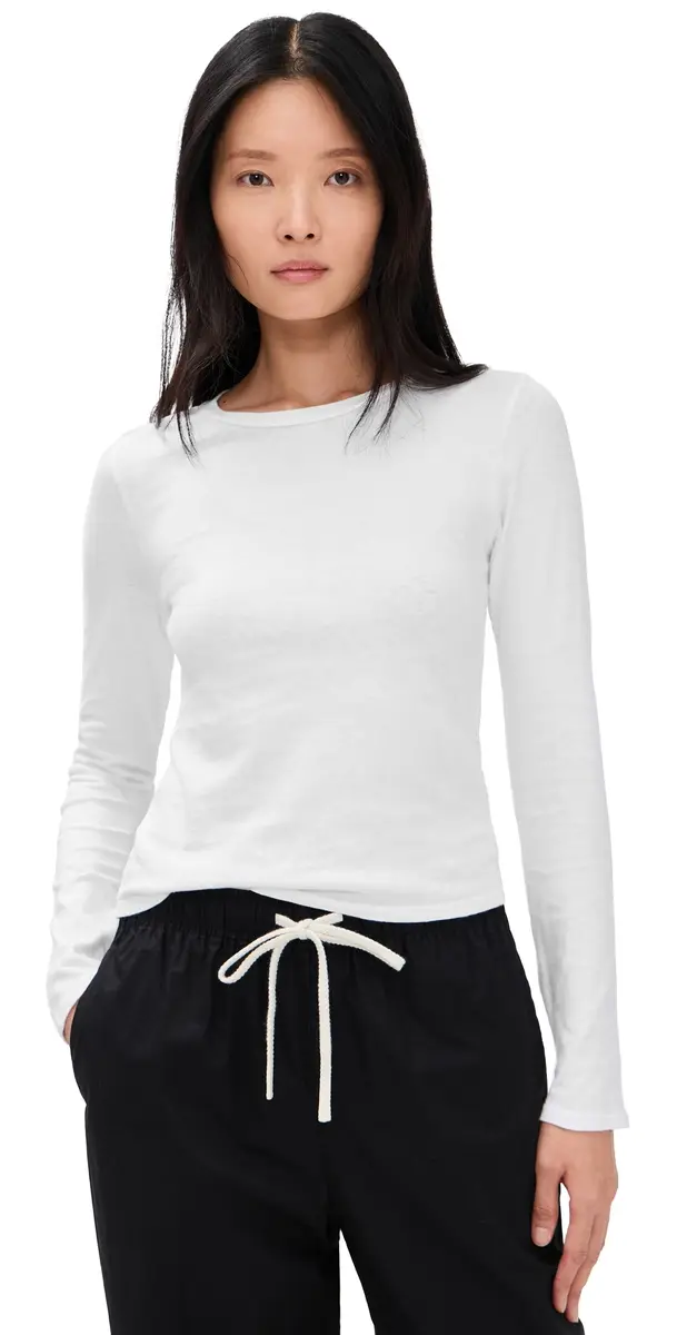 perfectwhitetee Jamie Recycled Cotton Long Sleeve Tee