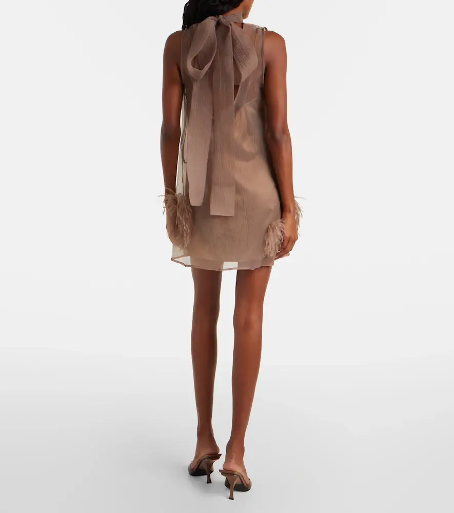 Staud Albee feather-trimmed minidress | Thumbnail 5