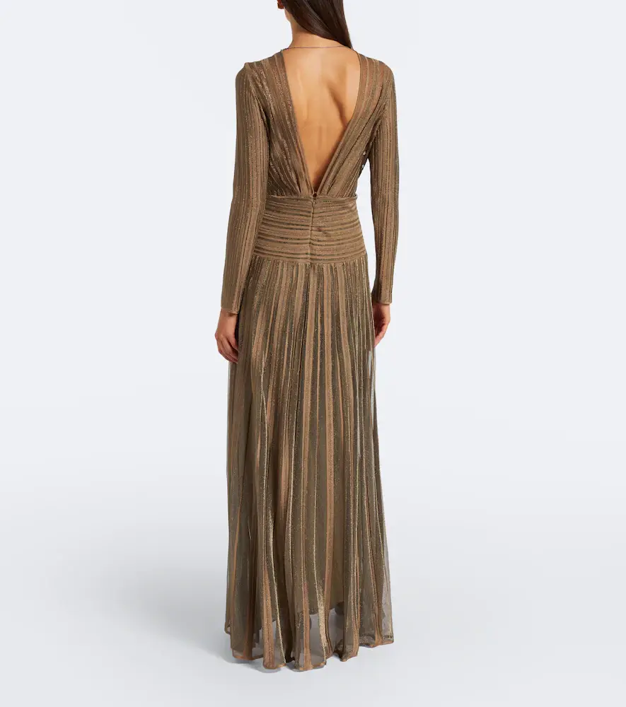 Ralph Lauren Collection Dabney pleated silk-blend lamé gown | Thumbnail 3 Ralph Lauren Collection Dabney pleated silk-blend lamé gown | Thumbnail 3
