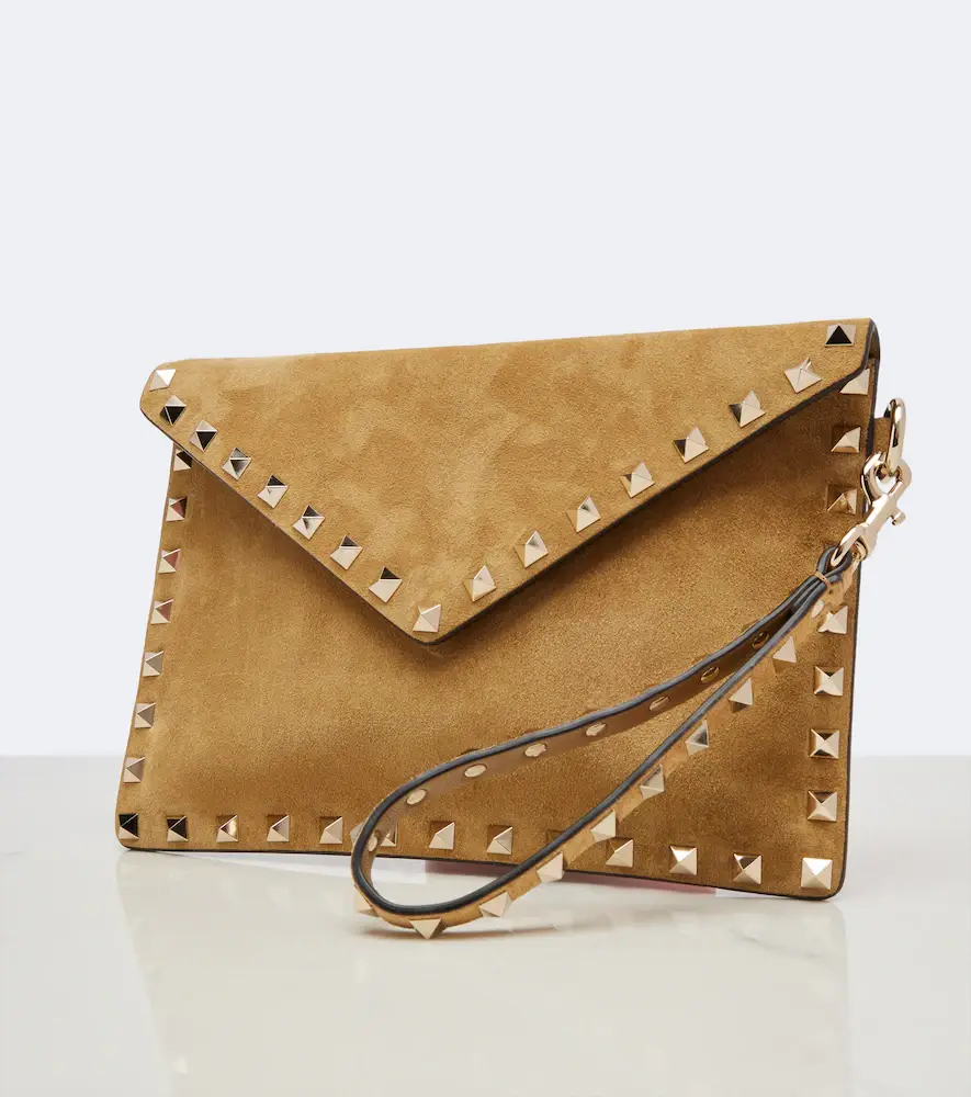Valentino Garavani Rockstud Medium suede pouch | Thumbnail 3 Valentino Garavani Rockstud Medium suede pouch | Thumbnail 3