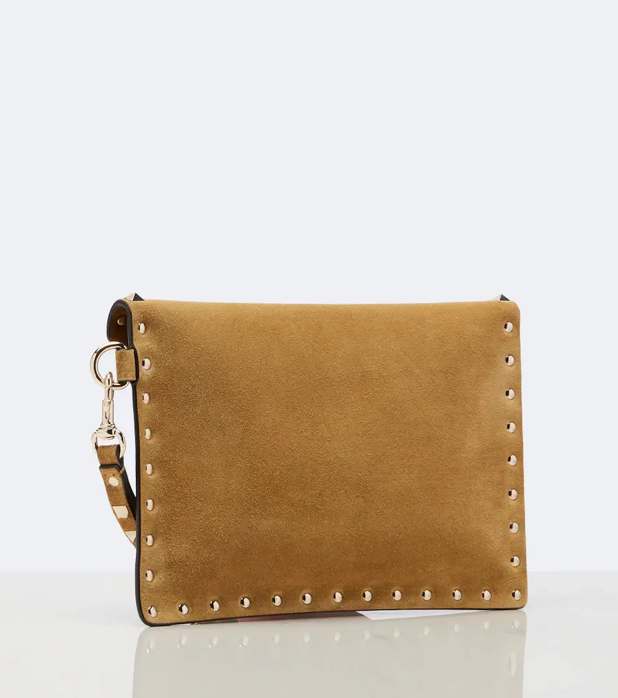 Valentino Garavani Rockstud Medium suede pouch | Thumbnail 4 Valentino Garavani Rockstud Medium suede pouch | Thumbnail 4