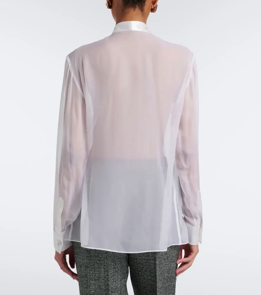 Dolce & Gabbana Bow-detail silk chiffon blouse | Thumbnail 6 Dolce & Gabbana Bow-detail silk chiffon blouse | Thumbnail 6