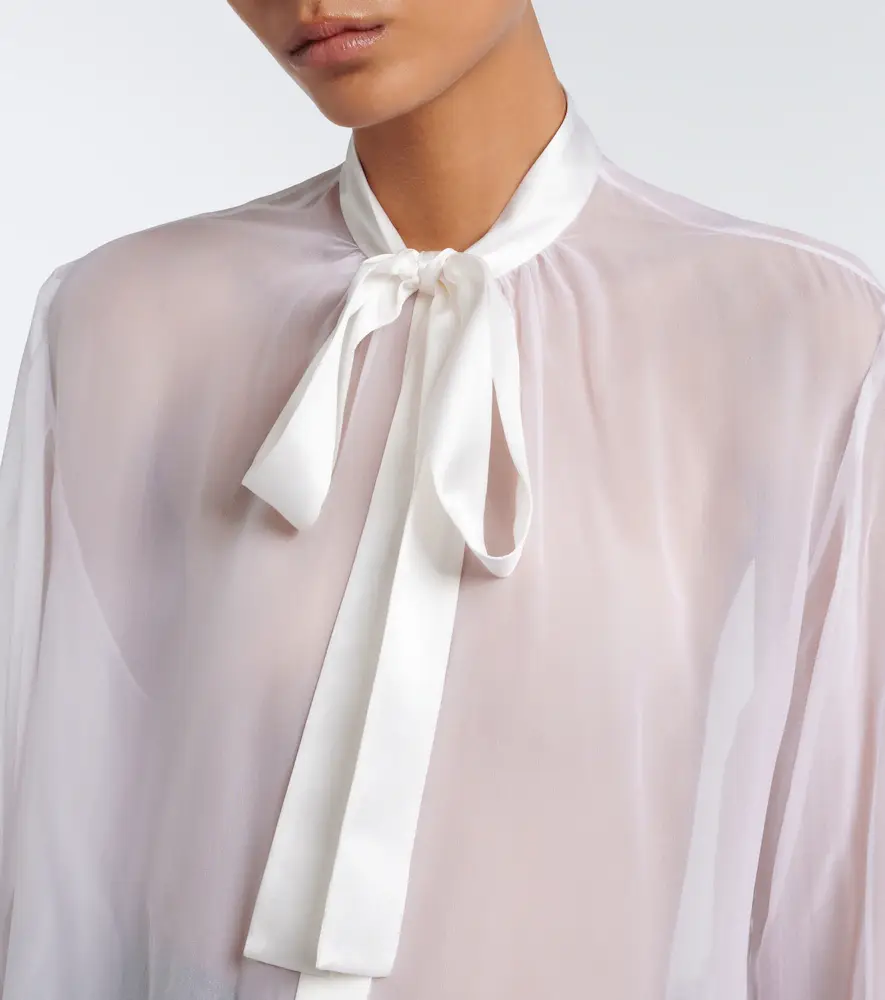 Dolce & Gabbana Bow-detail silk chiffon blouse | Thumbnail 7 Dolce & Gabbana Bow-detail silk chiffon blouse | Thumbnail 7