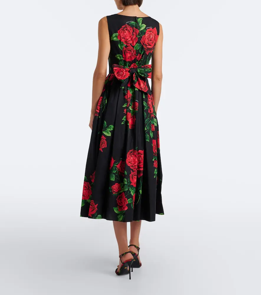 Dolce & Gabbana Floral cotton midi dress | Thumbnail 2
