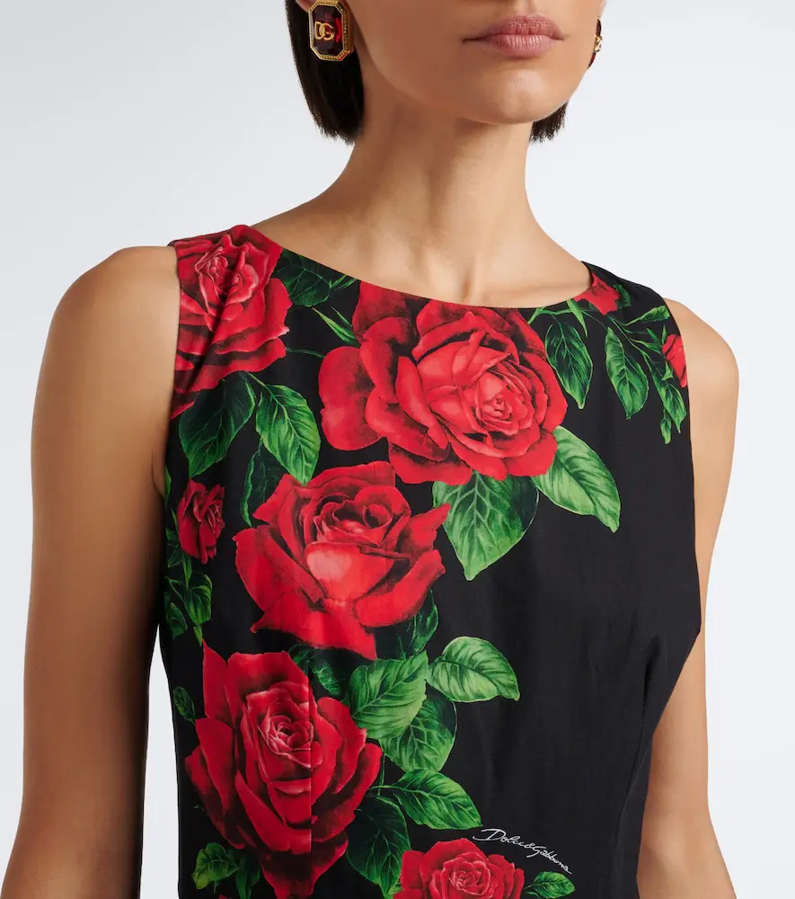Dolce & Gabbana Floral cotton midi dress | Thumbnail 5