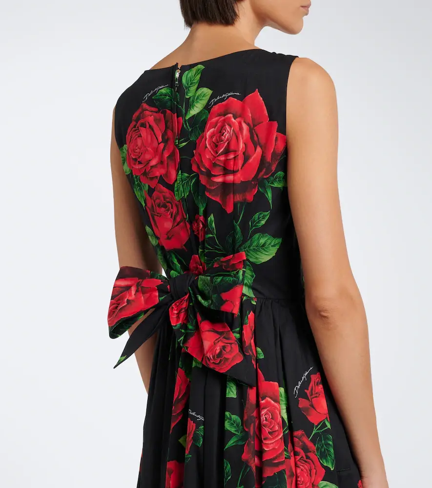 Dolce & Gabbana Floral cotton midi dress | Thumbnail 6