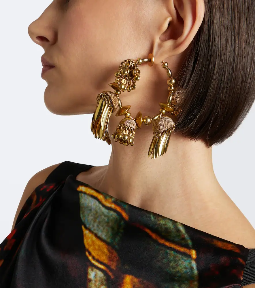 Dries Van Noten Embellished hoop earrings | Thumbnail 6 Dries Van Noten Embellished hoop earrings | Thumbnail 6