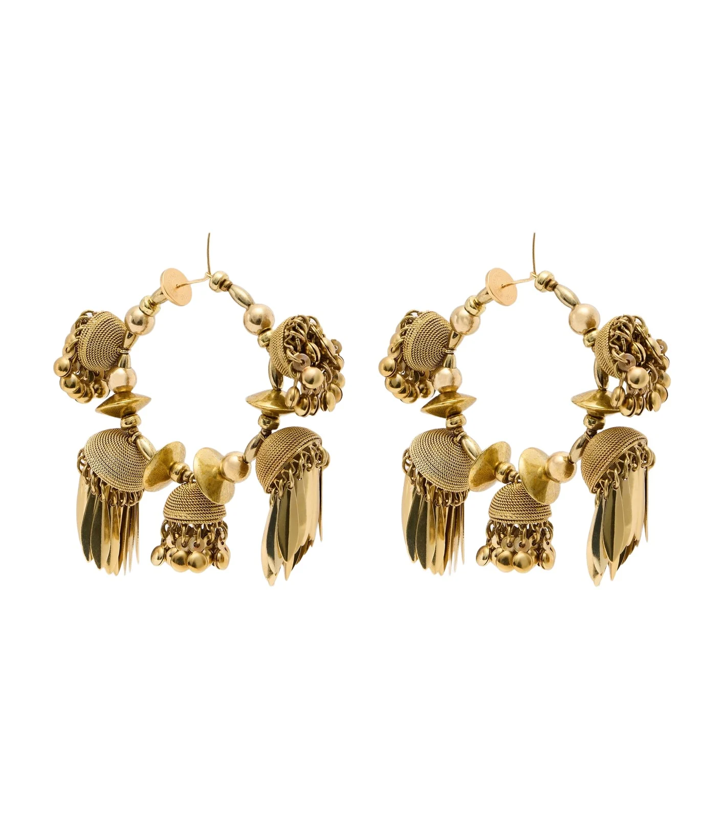 Embellished hoop earrings