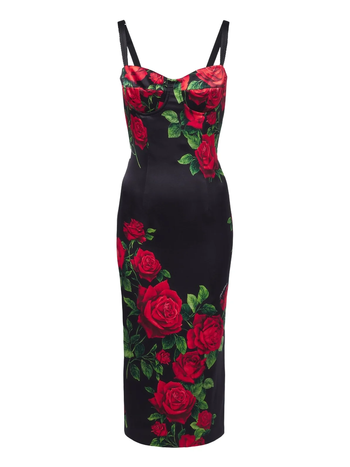 Dolce & Gabbana Floral silk-blend bustier dress