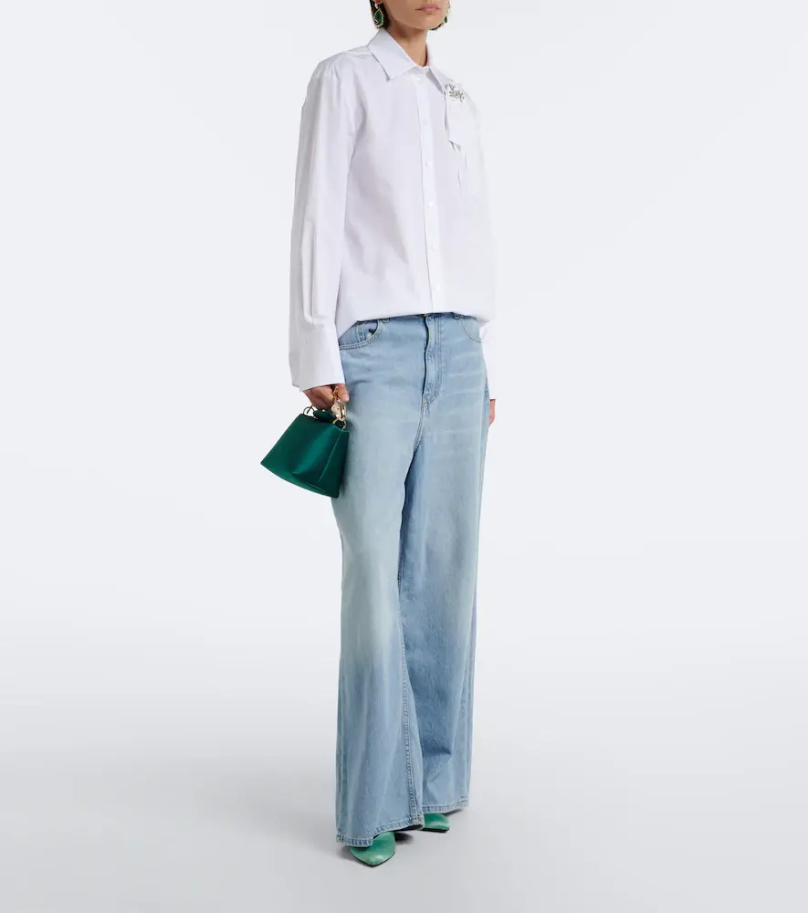 Erdem Embellished cotton poplin shirt | Thumbnail 3 Erdem Embellished cotton poplin shirt | Thumbnail 3