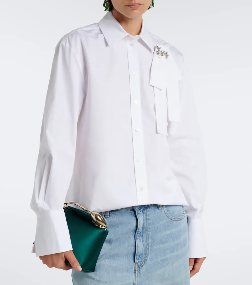 Erdem Embellished cotton poplin shirt | Thumbnail 5 Erdem Embellished cotton poplin shirt | Thumbnail 5
